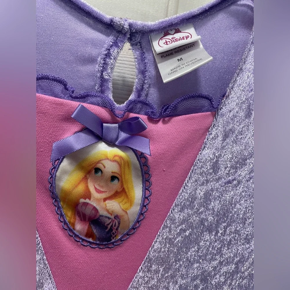 Disney Rapunzel Dress Medium Tulle Purple Girls Dress Up Pretend Play Velvet Top